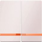 16276082 Клавиши с оранжевой линзой, Q.х, цвет: белый, с эффектом бархата Berker