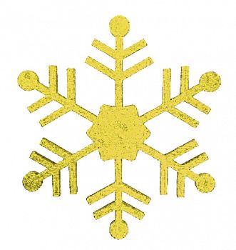 Елочная фигура Снежинка классическая, 66 см, цвет золотой NEON-NIGHT 502-386 фото