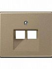 SL569-2UAGL SL 500 Золотая бронза Накладка 2-ой наклонной ТЛФ/комп розетки Jung