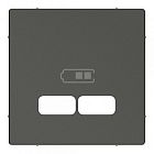 MTN4367-0414 Накладка на розетку USB Merten MERTEN SYSTEM M, антрацит