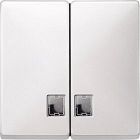 MTN413519 2 клавиши с окном подсв белый Merten