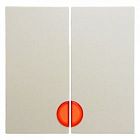 16278982 Клавиши с красной линзой цвет: белый, с блеском S.1 Berker