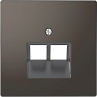 MTN4522-6034 D-life центральная накладка для розетки 2-ной RJ45, антрацит Merten