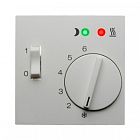 16721909 Центральная панель с регулирующей кнопкой, клавишей и линзами цвет: полярная белизна, матовый S.1/B.1/B.3/B.7 Glas Berker