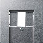 027626 Накладка телефонной розетки TAE+Стерео+USB Алюминий Gira