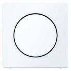 11376089 Центральная панель с регулирующей кнопкой для поворотного диммера цвет: полярная белизна, с эффектом бархата, Q.1 Berker