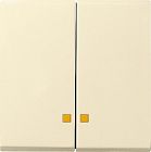 063101 Накладка двухклавишная с контрольными окнами Кремовый Gira